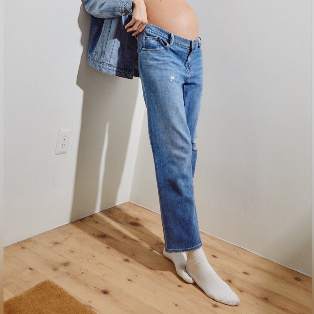 Hatch the Boyfriend distressed maternity jean, 24